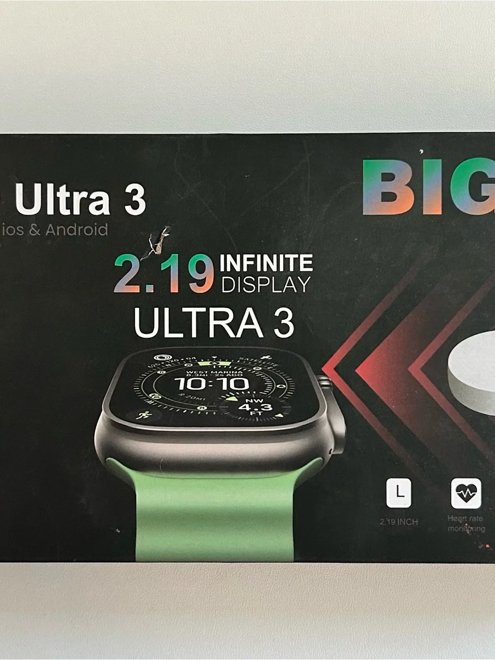 Brand New ~ Ultra 3 Smartwatch - Silver - Compatible with iOS & Android